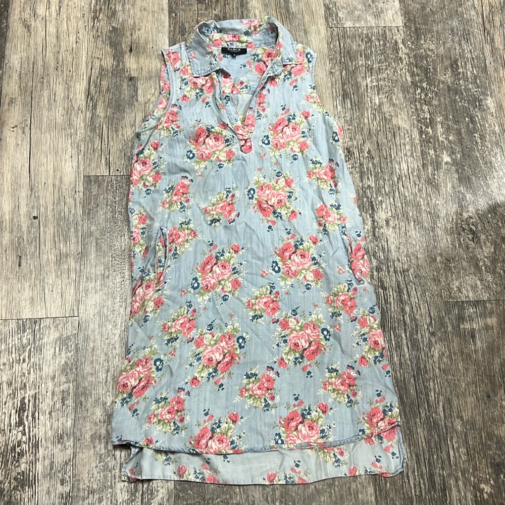 Allen B dress floral denim Size M